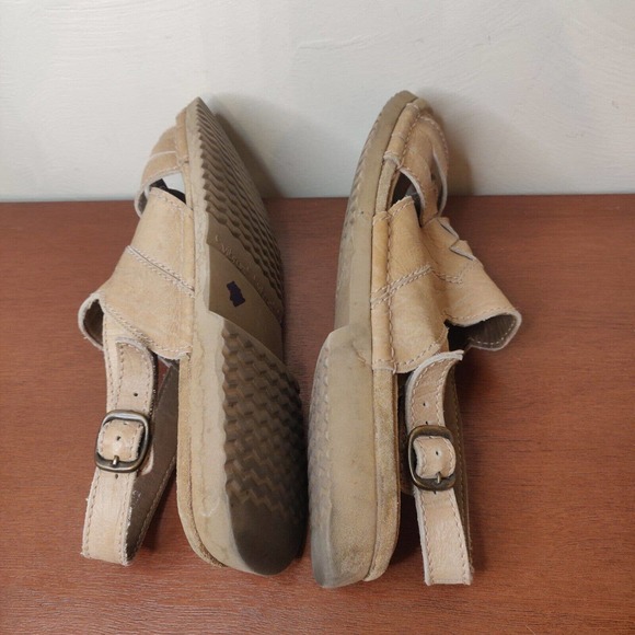 Josef Seibel Men\'s Sandals Tan Weave Size 12 Buckle Vibram Sole Open Toe.